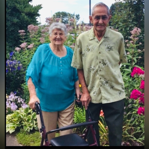 ⚜️Gauze Blue Roses on Tobacco Brown Dress  Sz  LG - Picture 14 of 15